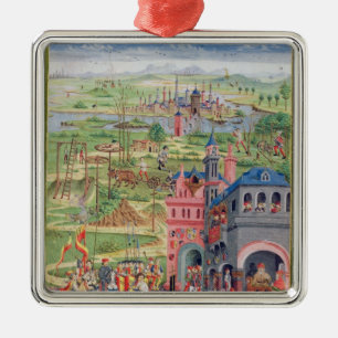Life in the City and Life in the Country Metal Ornament