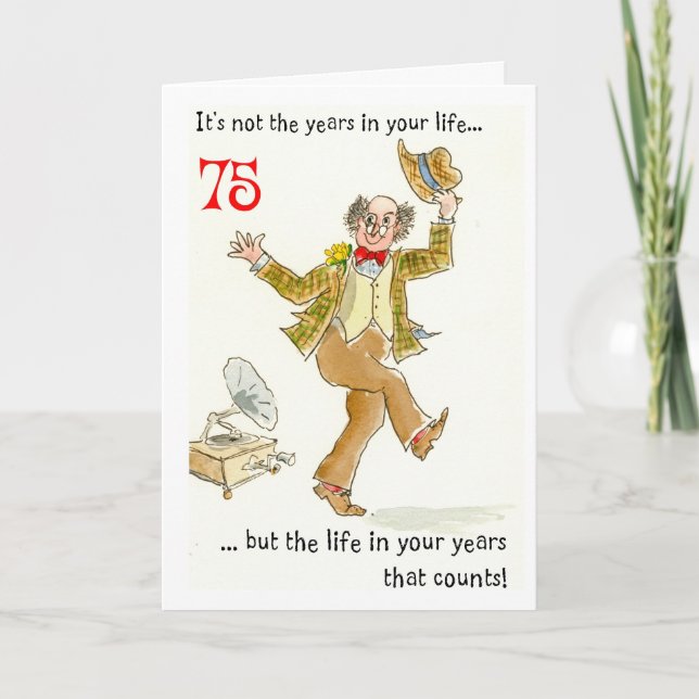 'Life in Your Years' 75th Birthday Card (Front)