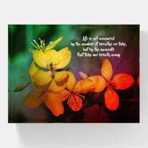 Life Inspirational Quote Flowers Abstract Paperweight