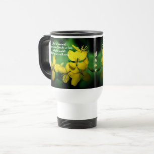 Life Inspirational Quote Flowers Personalized Travel Mug