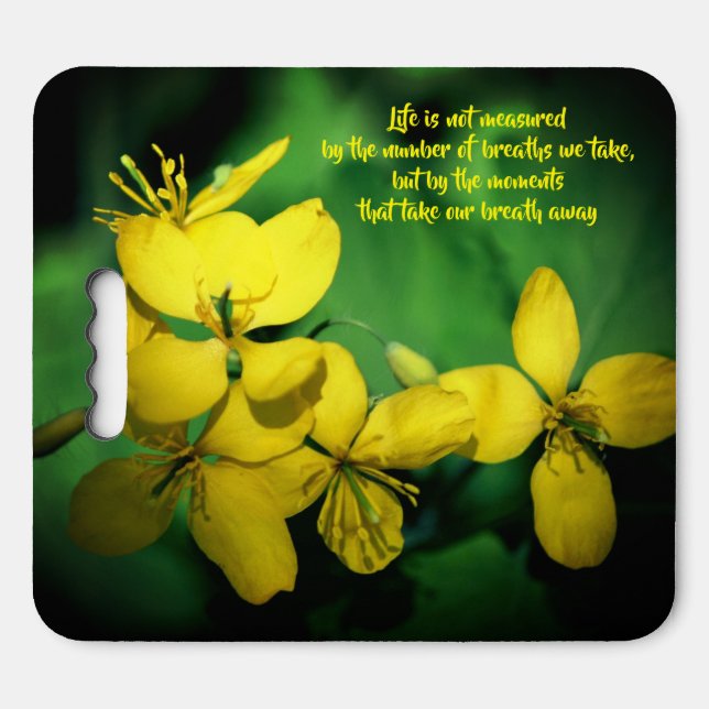 Life Inspirational Quote Flowers  Seat Cushion (Front Horizontal)
