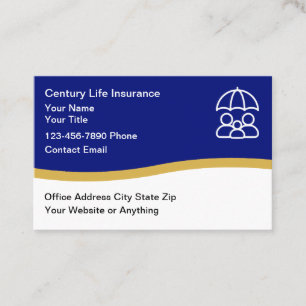 Life Insurance Broker Modern Business Cards
