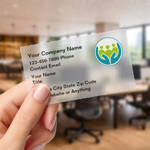 Life Insurance Clear Business Cards Stylish Design