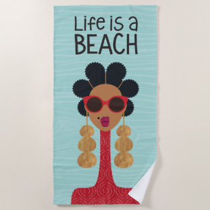 "Life is a Beach" Beach Towel