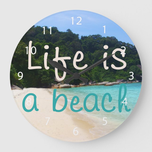 Life is a Beach Large Clock (Front)