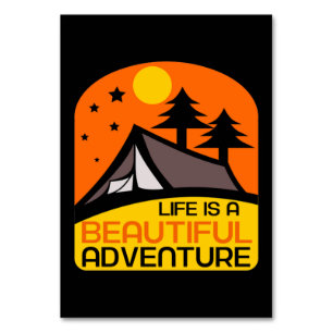 Life is A Beautiful Adventure Camping Table Number