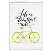 Life Is A Beautiful Ride Lime Green (Front)