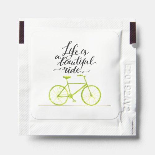 Life Is A Beautiful Ride Lime Green Hand Sanitizer Packet