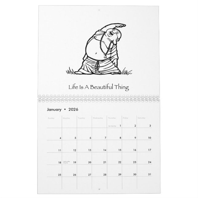Life Is A Beautiful Thing Buddha 2008 Calendar (Jan 2026)