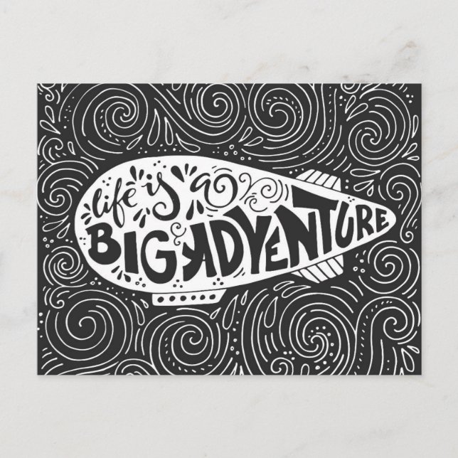 Life Is A Big Adventure Postcard (Front)