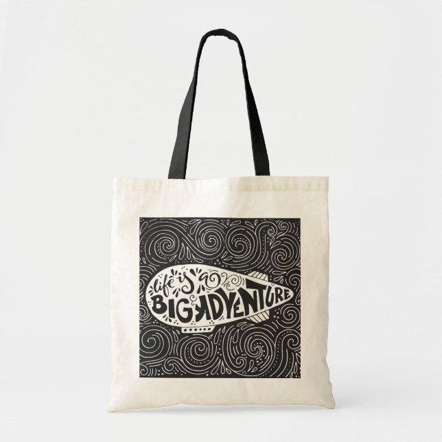 Life Is A Big Adventure Tote Bag (Front)