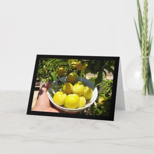 Life is a Bowl of Plums Card