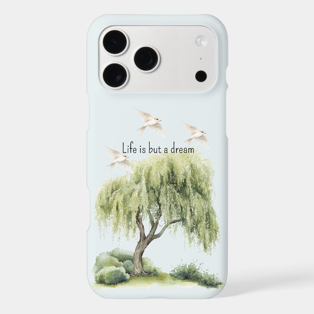 Life is a dream Tree Birds iPhone Case (Back)