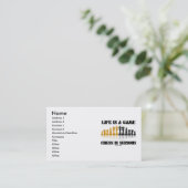 Life Is A Game Chess Is Serious (Chess Set) Business Card (Standing Front)