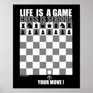 Life is a game, chis serious poster
