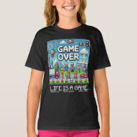 Life Is A Game..: Game Over (girl kids gamer kid)