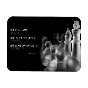 "Life is a game" Inspirational Quote Flexible Magnet