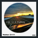 Life is a Highway Wall Decal<br><div class="desc">Beautiful sunset on the highway with a barn in the distance.</div>