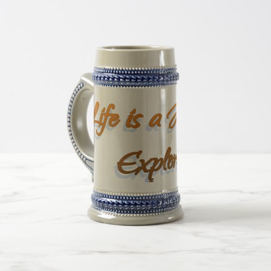 Life Is A Journey Beer Stein