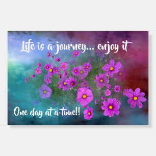 life is a journey enjoy it poster wildflowers