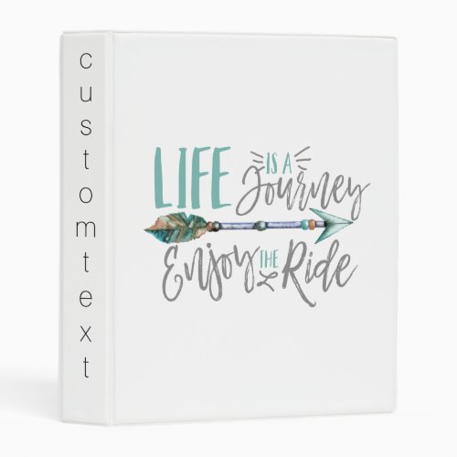 Life is a Journey Enjoy the Ride Boho Wanderlust Mini Binder