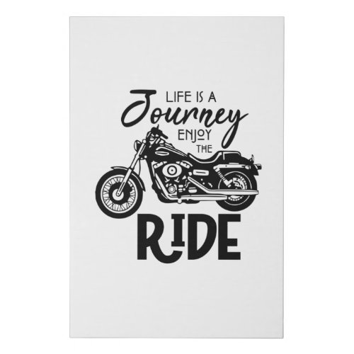 LIFE IS A JOURNEY_ENJOY THE RIDE FAUX CANVAS PRINT