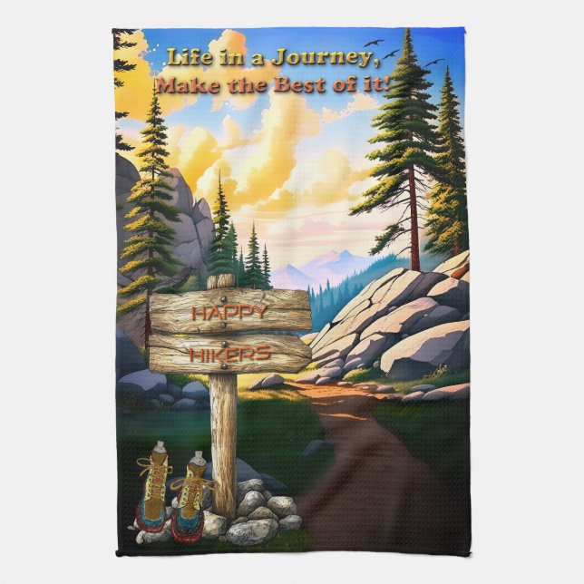 Life is a Journey Make it the Best Kitchen Towel (Vertical)