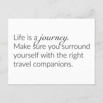 Life Is A Journey Postcard by rdwnggrl at Zazzle