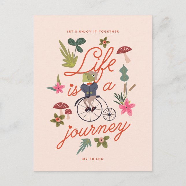 Life is a Journey Valentine Holiday Card (Front)