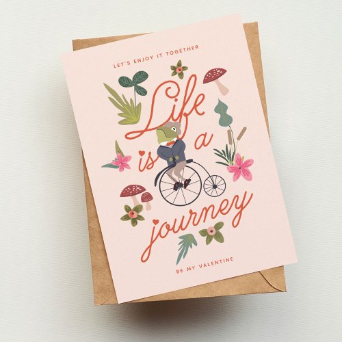Life is a Journey Valentine Holiday Card