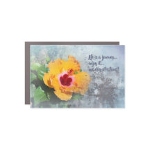 life is a journey with hibiscus poster