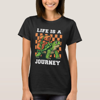 Life Is A Journey Women Black T-Shirt