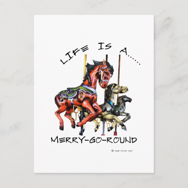Life Is A Merry-Go-Round Postcard (Front)