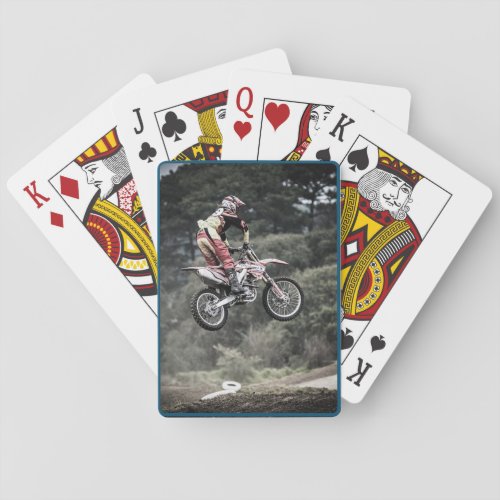 Life is a race positive vibes and motorcycle  poker cards