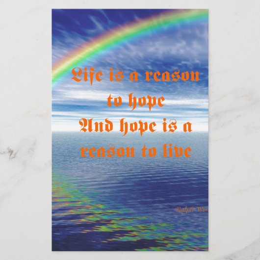 Life is a reason to hope (Front)