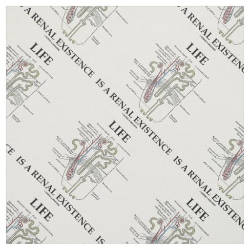 Life Is A Renal Existence Kidney Nephron Fabric