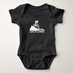 Life Is A Ride, Mountain Bike Gift Baby Bodysuit