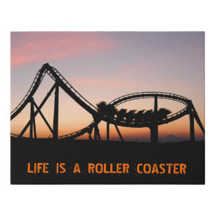 Life Is A Roller Coaster Faux Canvas Print