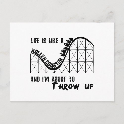 Life is a Roller Coaster Postcard