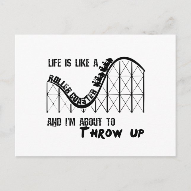 Life is a Roller Coaster Postcard (Front)