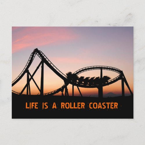 Life Is A Roller Coaster  Postcard