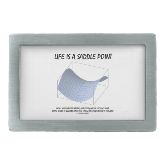 Life Is A Saddle Point (Math and Geometry) Belt Buckle