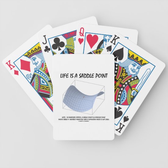 Life Is A Saddle Point (Math and Geometry) Bicycle Playing Cards
