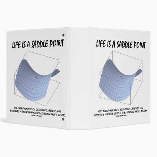 Life Is A Saddle Point Math  Geometry Humor Binder