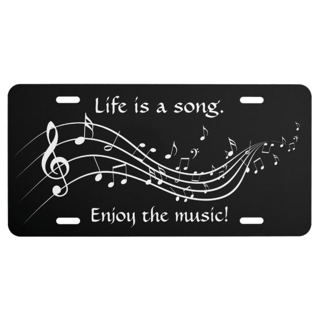 Life Is A Song License Plate (Front)