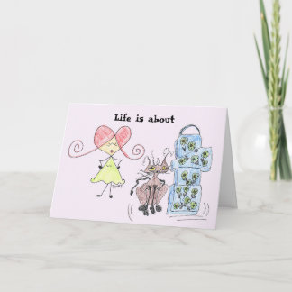 Life is about accepting your friend's baggage card