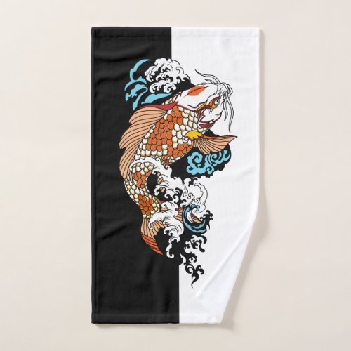 Life is about balance Japanese koi carp fish Bath Towel Set