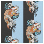life is about balance. Japanese koi carp fish Fabric