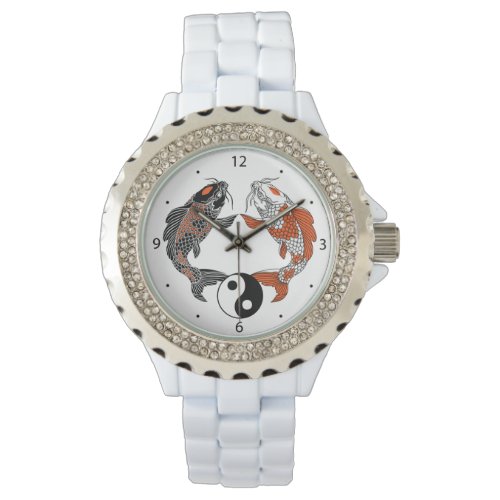 life is about balance Japanese koi carp fish Watch