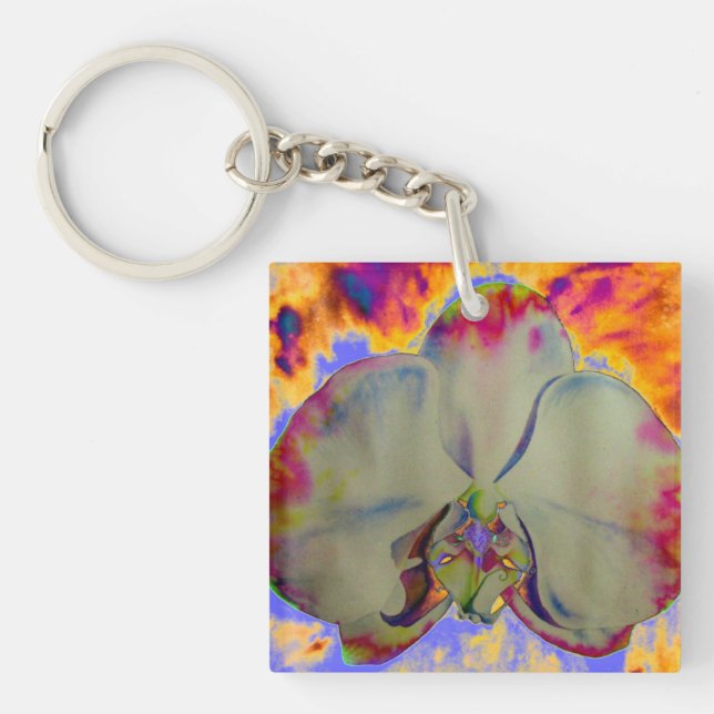 Life is about the Journey - Fire Orchid Keychain (Front)